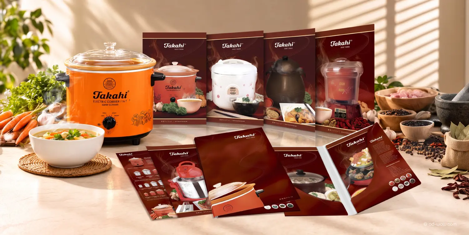 Takahi trade collaterals and product brochures for B2B presentations